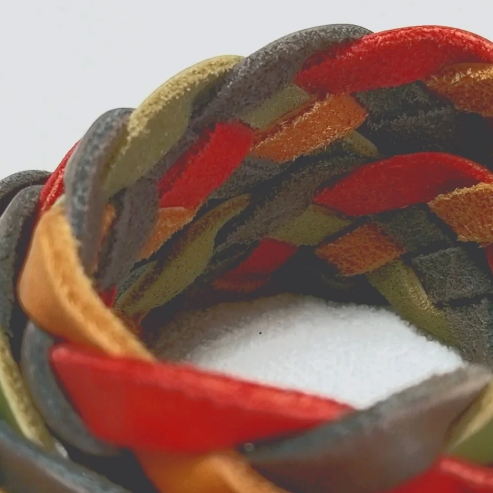 The Limited 90's Woven Rainbow Genuin Leather Belt